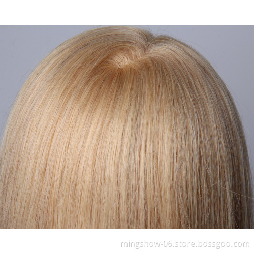 100% Human Hair Training Doll Head For Professional Perm Bleaching Dyeing Hair